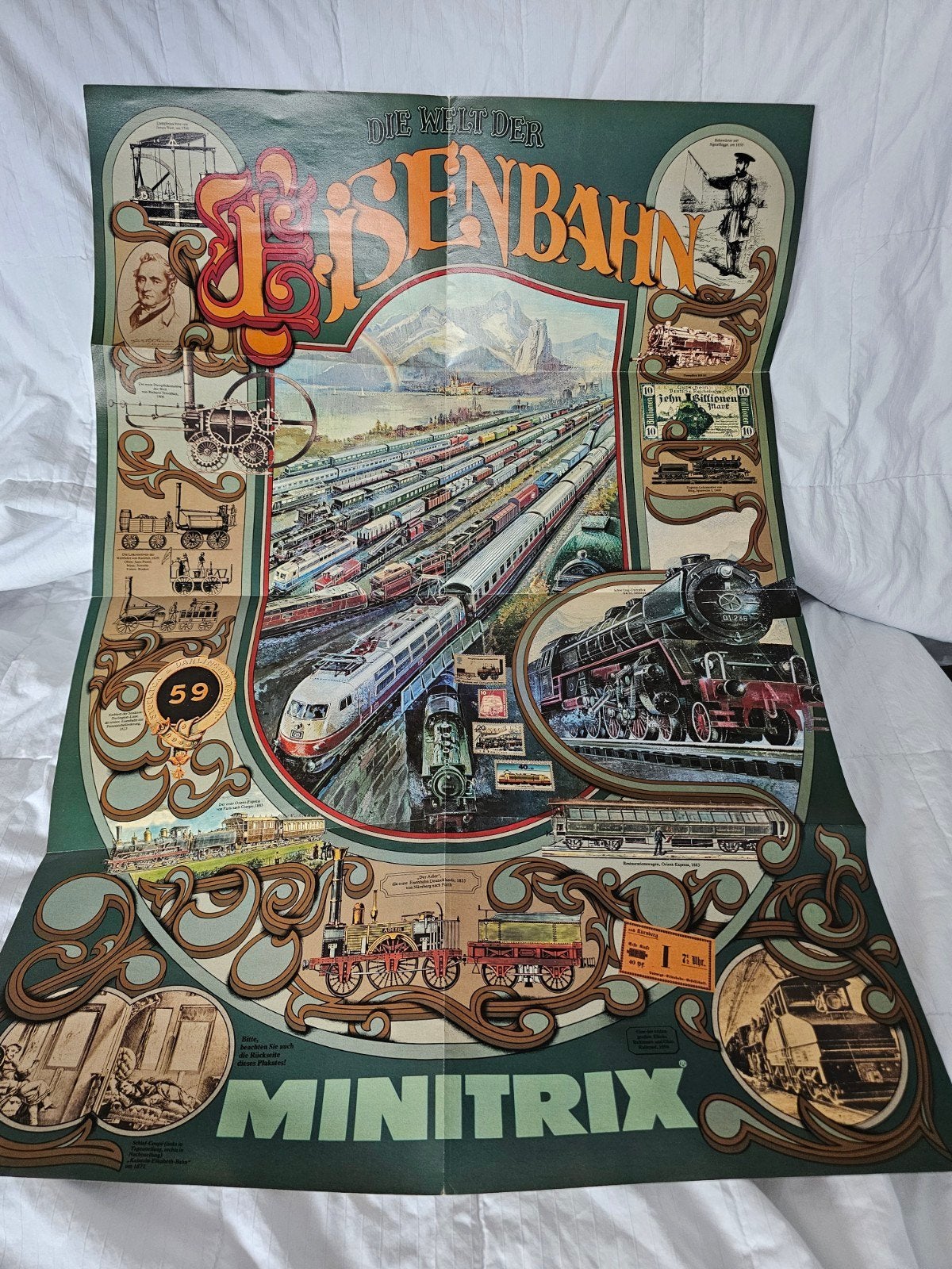 Minitrix Poster 'Die Welt der Eisenbahn' - Vintage, Ophalen of Verzenden, Gebruikt, Boek, Tijdschrift of Catalogus, Märklin