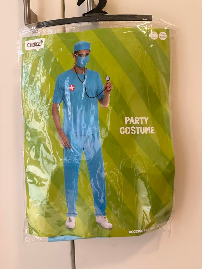 Party kostuum - dokter S/M, Maat 48/50 (M), Ophalen of Verzenden, Zo goed als nieuw, Halloween