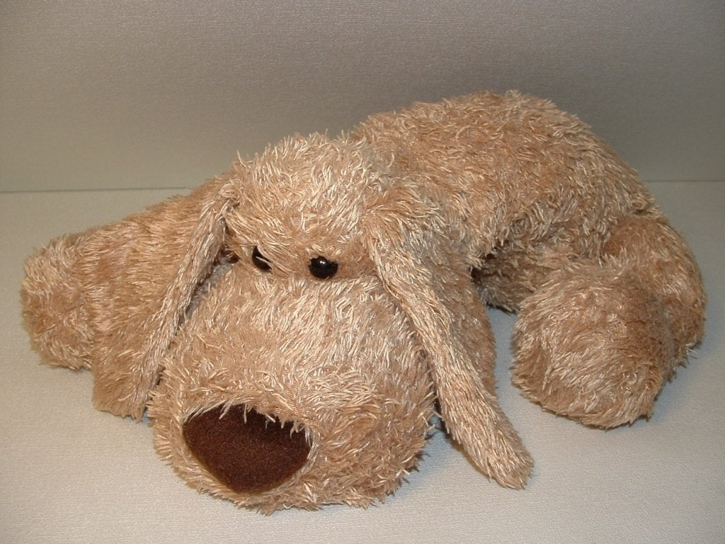 GUND HOND ZACHTE LANGHARIGE BADSTOF LICHTBRUIN MET GROTE, Ophalen of Verzenden, Nieuw, Hond