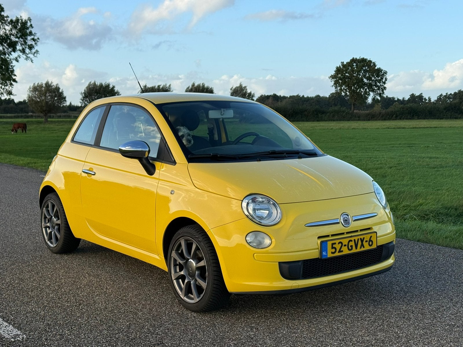 Fiat 500 1.2 C 2008 Geel, Voorwielaandrijving, Stof, 4 cilinders, 840 kg