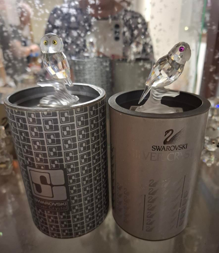 Swarovski kristallen vogels op stam - diverse figuren, Verzamelen, Ophalen of Verzenden, Zo goed als nieuw, Figuurtje