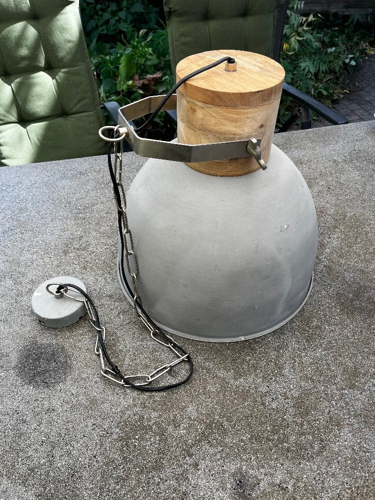 Industriële hanglamp, Ophalen, Gebruikt, Metaal, Industrieel