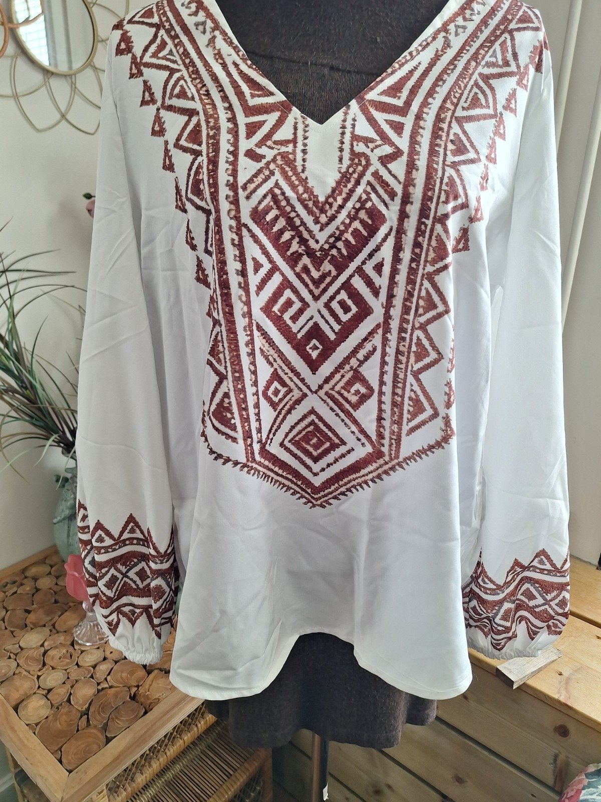 Tuniek l xl, Ophalen of Verzenden, Zo goed als nieuw, Maat 46/48 (XL) of groter, Wit