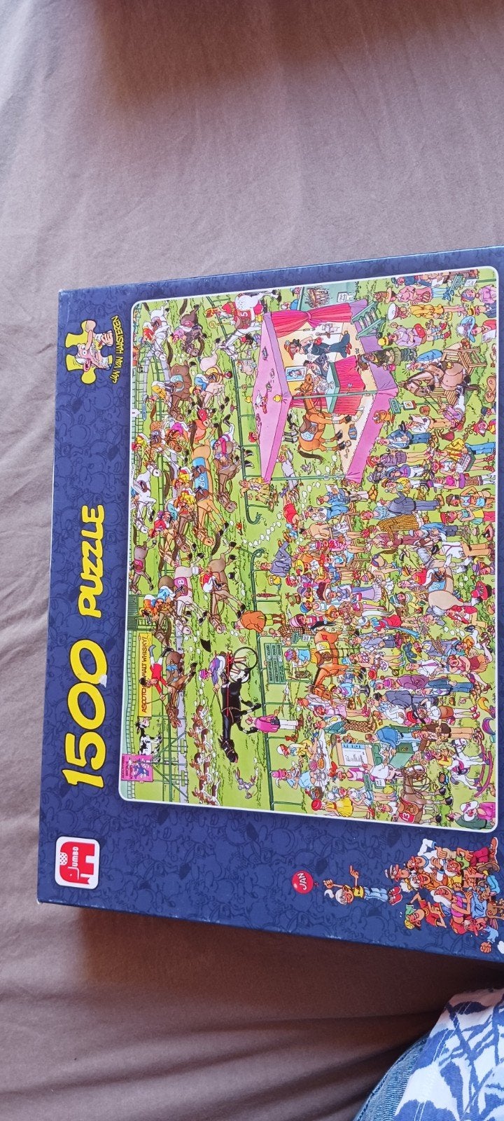 Jan van Haasteren Ascot Paardenrace Legpuzzel 1500 stukjes, Ophalen of Verzenden, 500 t/m 1500 stukjes, Gebruikt, Legpuzzel