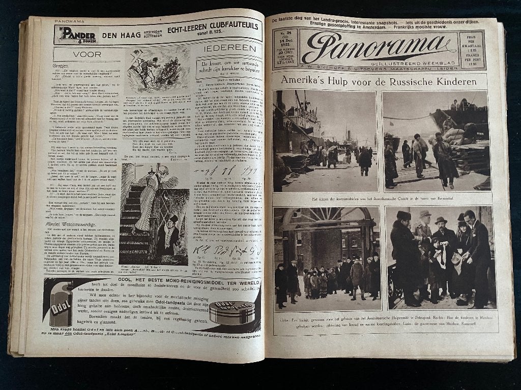 4 jaargangen ingebonden hele oude Panorama’s, Ophalen, Gelezen
