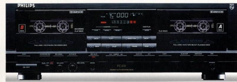 Philips dubbel cassettedeck FC670, Ophalen, Philips
