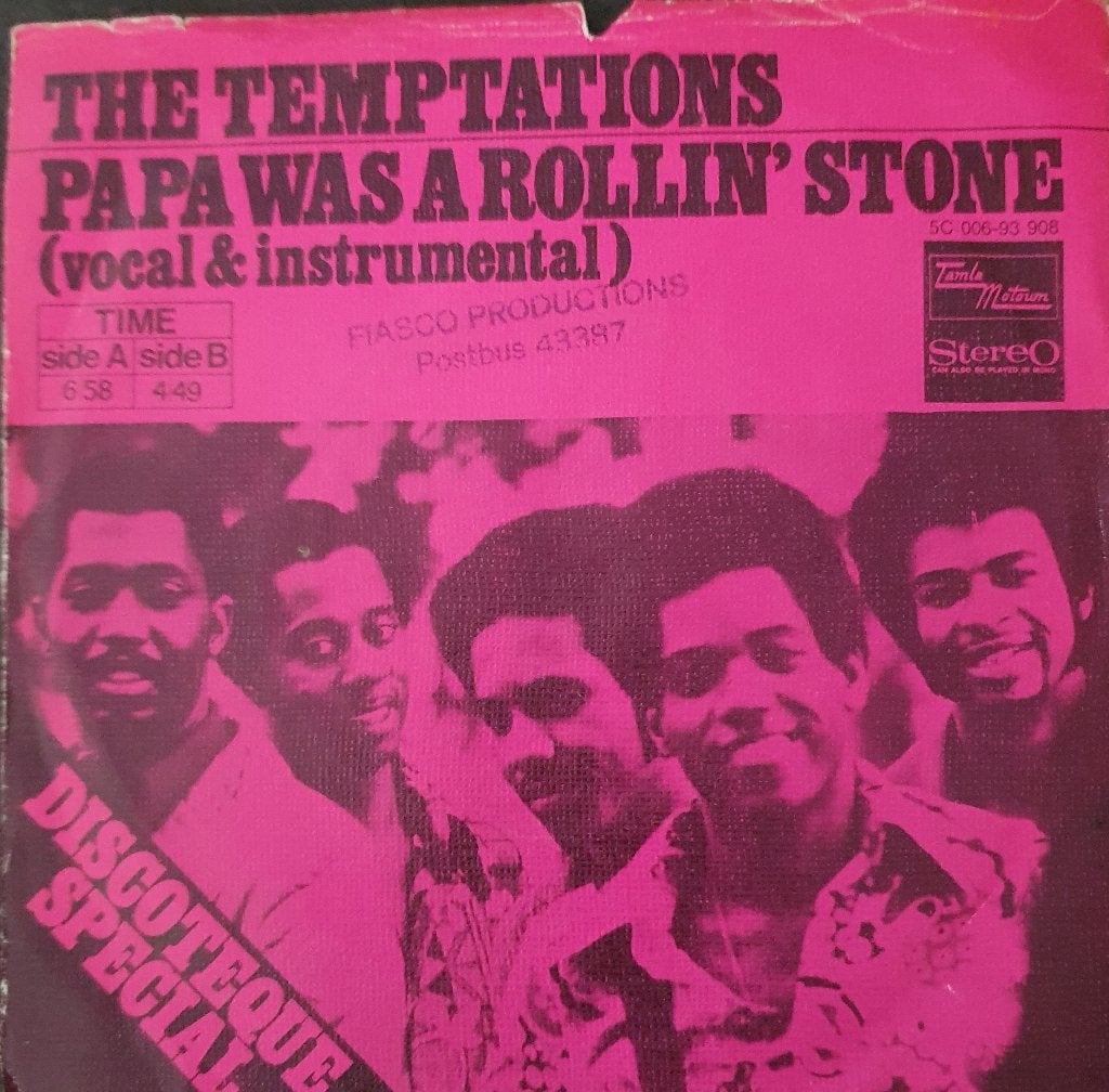 Temptations - Papa Was A Rolling Stone, Cd's en Dvd's, Vinyl Singles, Fotohoes, Verzenden, Gebruikt, Pop