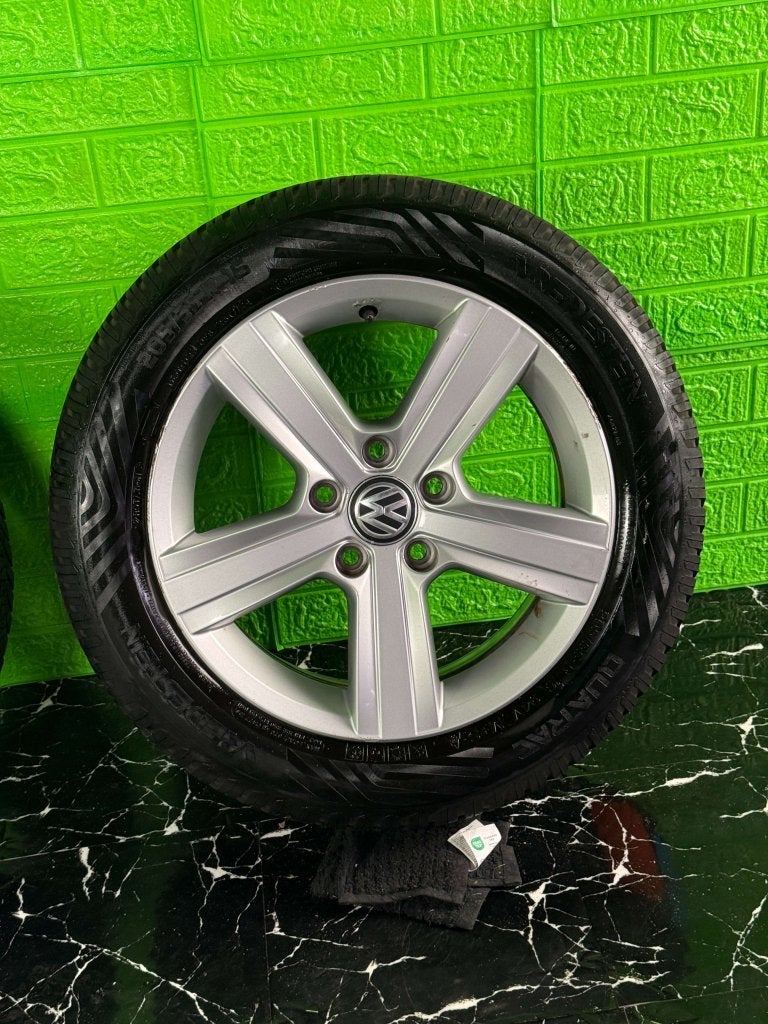 Originele Volkswagen Golf velgen 16" 5x112 Dover 7mm caddy, Niet ingevuld, Gebruikt, 16 inch, Banden en Velgen