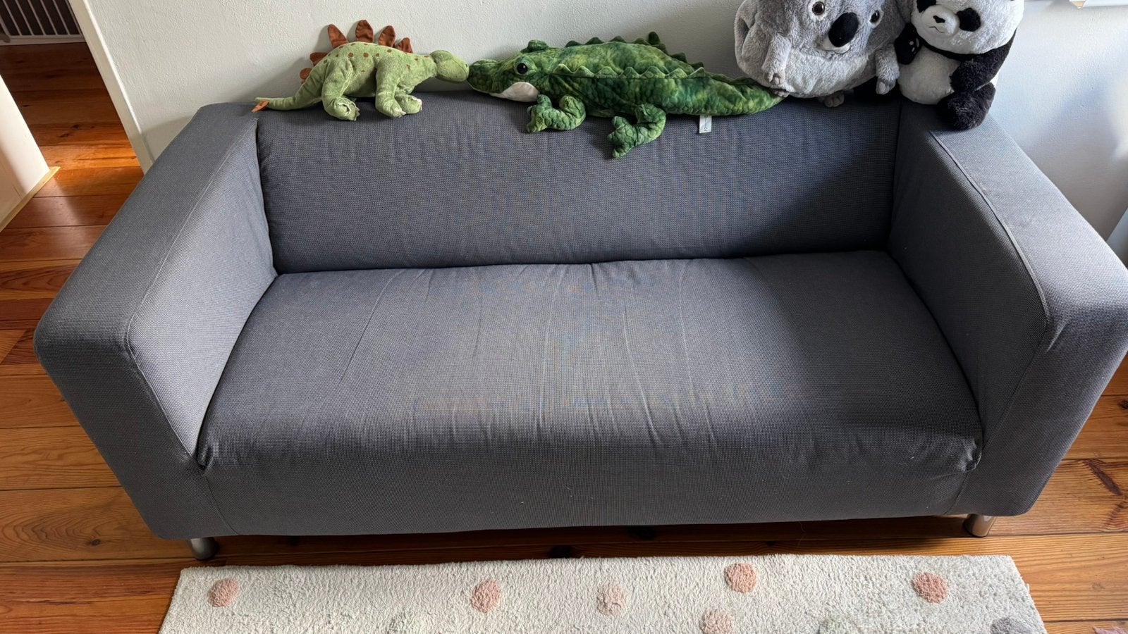 IKEA KLIPPAN 2-seat sofa, dark grey, like new, Ophalen, 150 tot 200 cm, Tweepersoons, 75 tot 100 cm