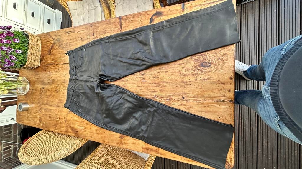 Leren motorbroek maat 54 - Echt leer, Motoren, Kleding | Motorkleding, Ophalen, Tweedehands, Heren, Broek | leer