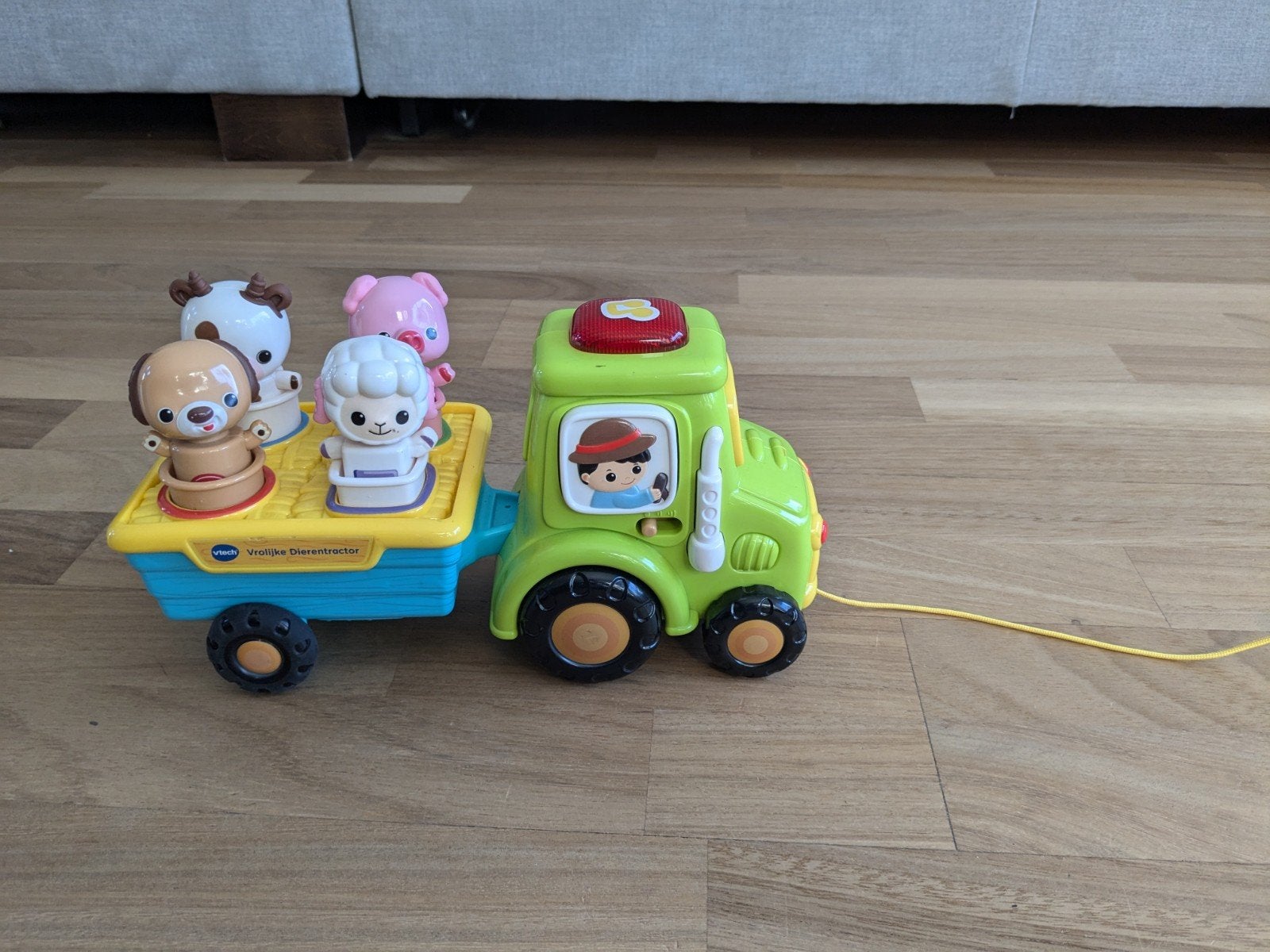 VTech Vrolijke Dieren Tractor met aanhanger en dieren, Kinderen en Baby's, Speelgoed | Vtech, Ophalen of Verzenden, Gebruikt, 6 maanden tot 2 jaar