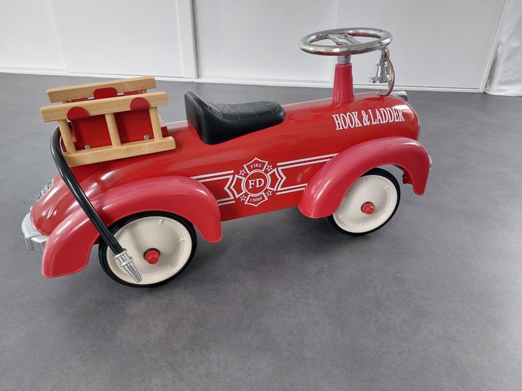 Retro Brandweer Loopauto - Met kleurverschil, Kinderen en Baby's, Speelgoed | Speelgoedvoertuigen, Ophalen, Gebruikt