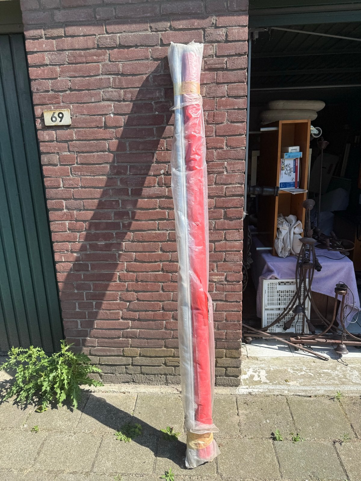 Zonnescherm rood - Nieuw in verpakking, Ophalen, Overige typen, Nieuw, Minder dan 250 cm