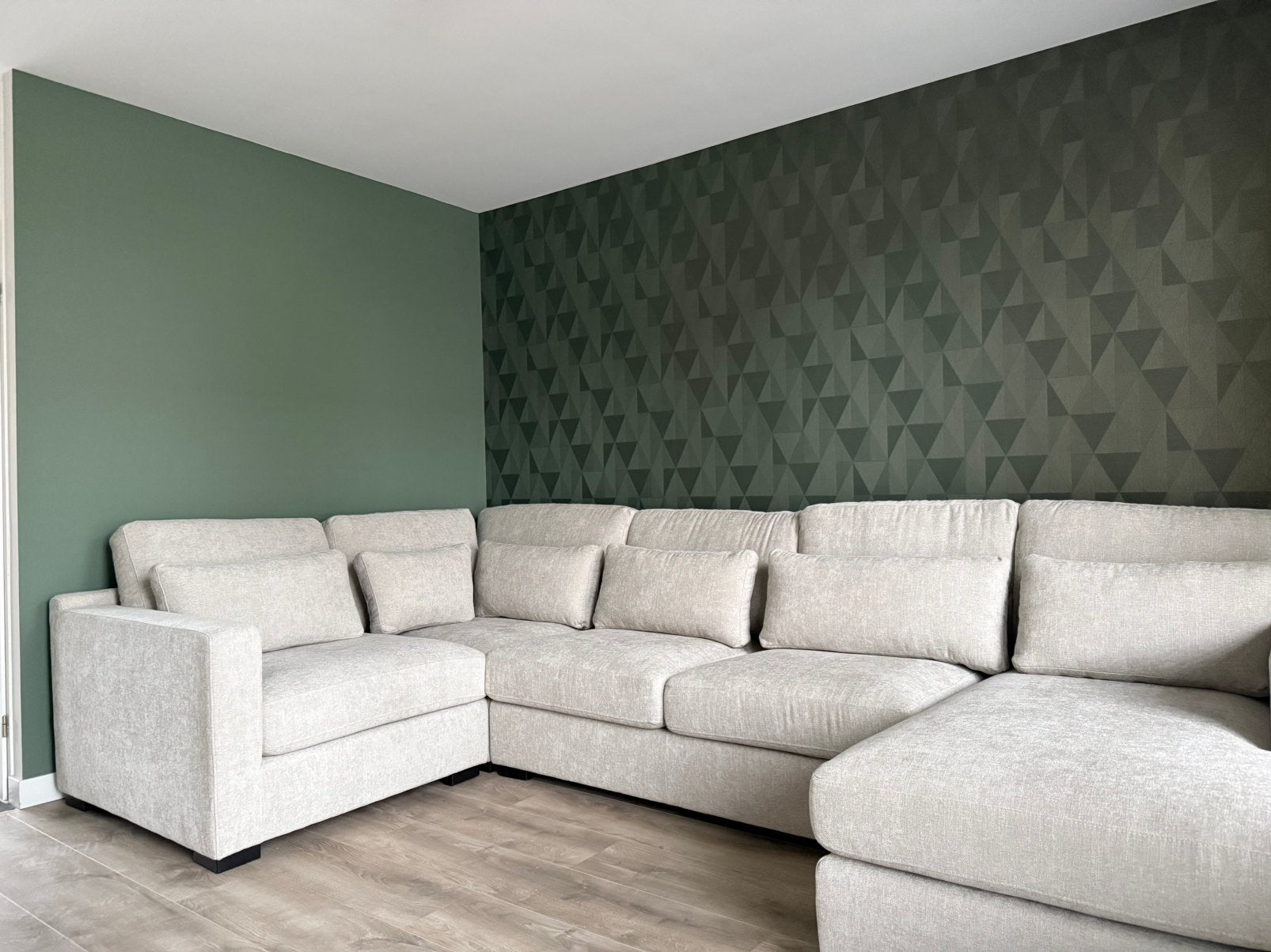 Zitmaxx U-bank, licht beige, nog geen jaar oud, Ophalen, Zo goed als nieuw