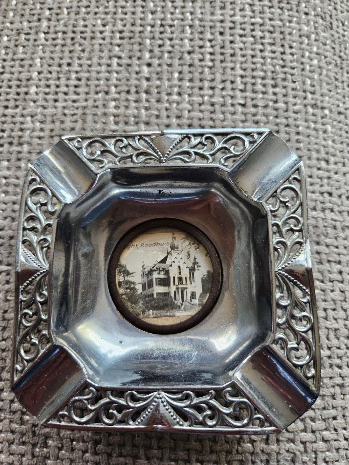 vucht raadhuis vintage asbak, Ophalen of Verzenden