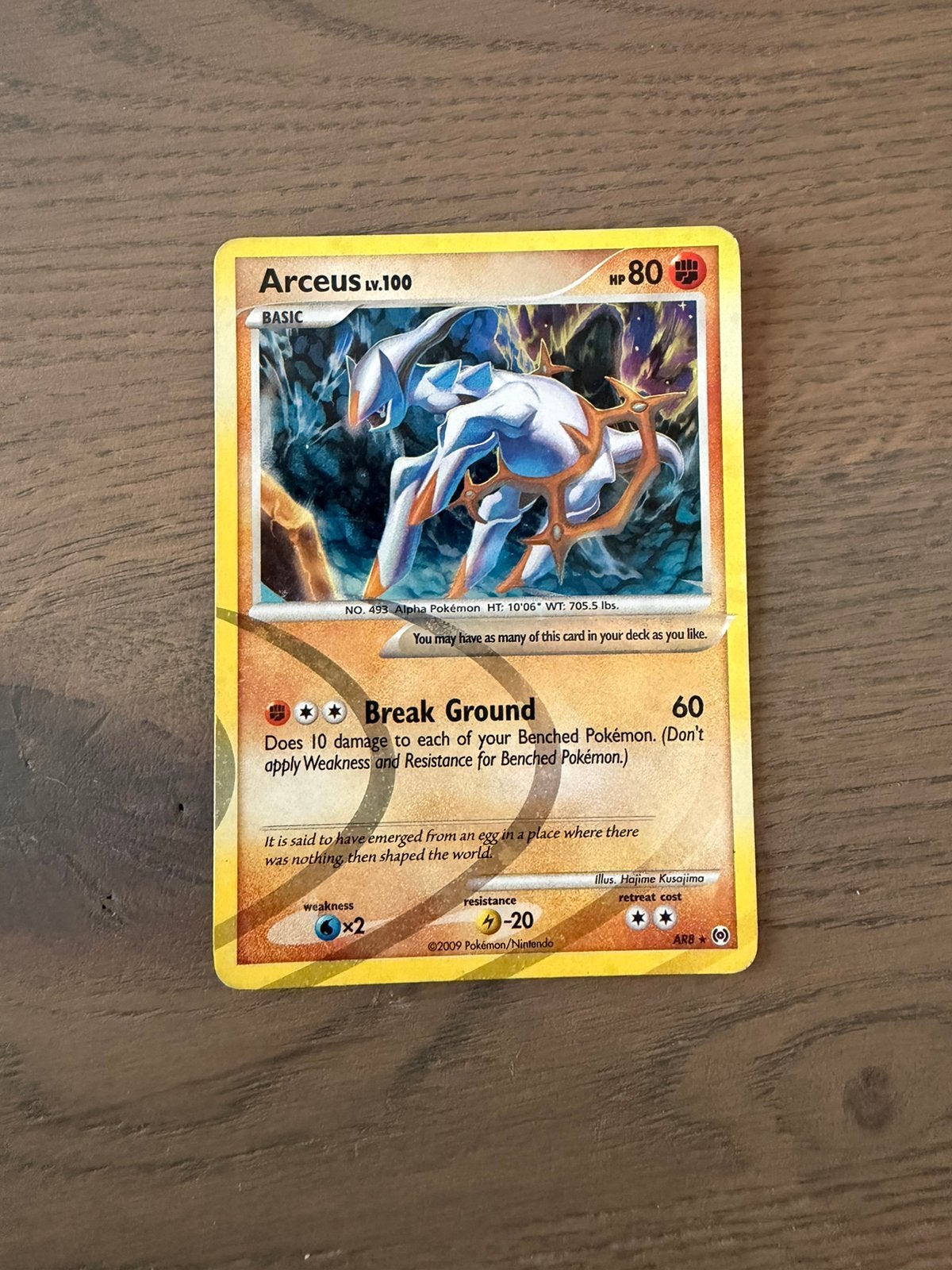 Holo Arceus 2009 - 80HP - AR8, Ophalen of Verzenden, Zo goed als nieuw