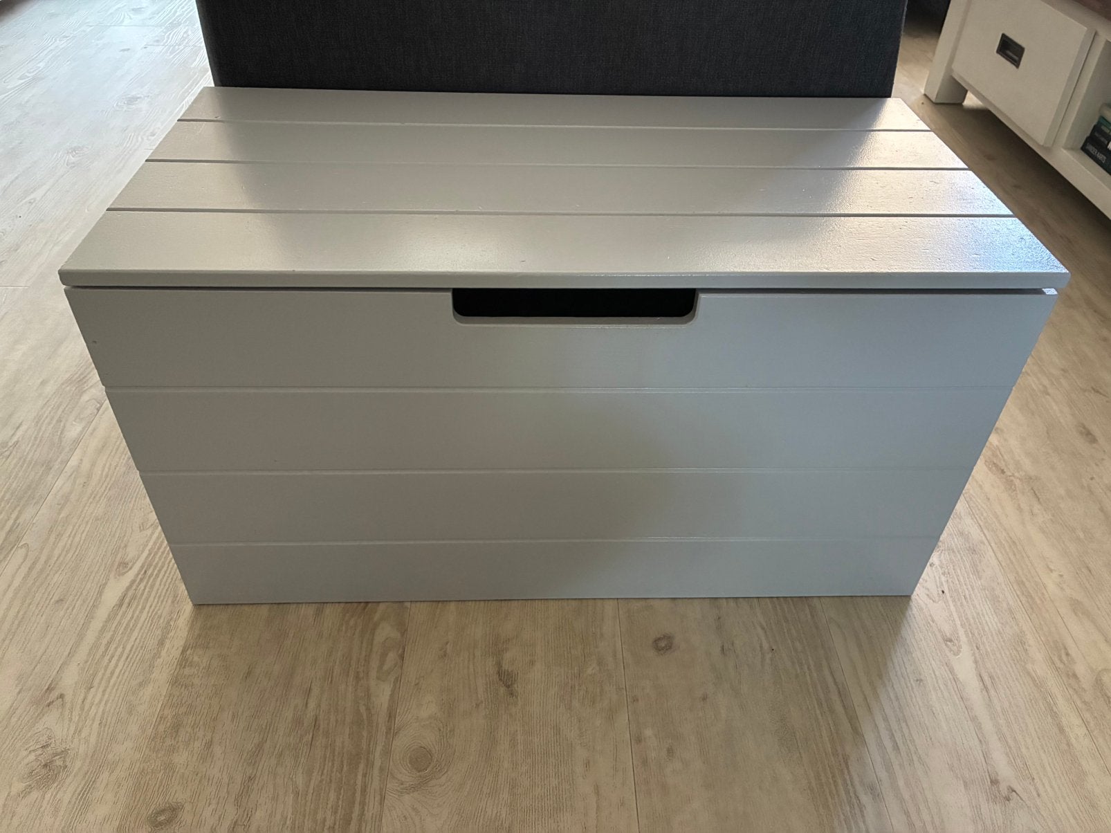 Opbergkist grijs. Merk Woood, Ophalen, Gebruikt, 50 tot 100 cm, Minder dan 50 cm