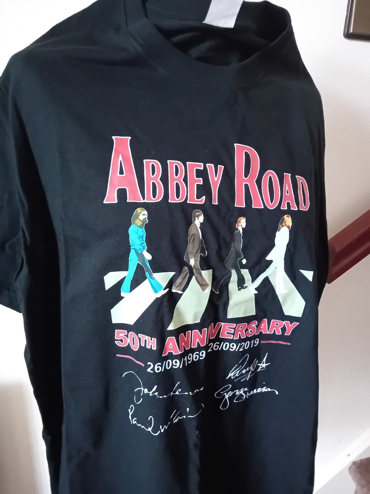 The Beatles Abbey Road 50th Anniversary T-shirt, Maat 48/50 (M), Zwart, Ophalen of Verzenden, Zo goed als nieuw