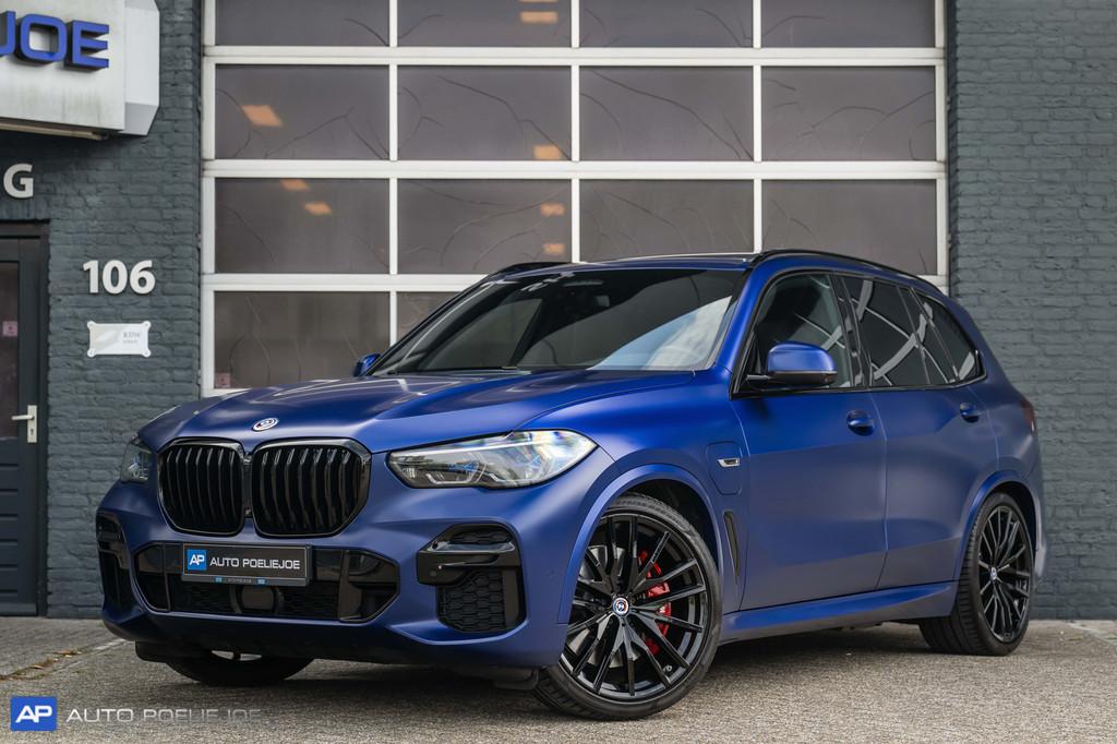 BMW X5 xDrive45e High Executive M Sport, M Stoelen, Suround, Automaat, Gebruikt, Blauw, Leder