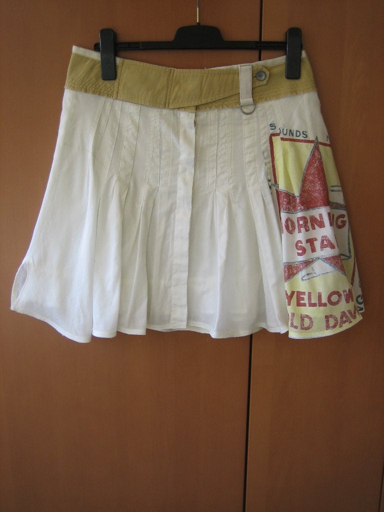 Enig wit stoer geplooid rokje van REPLAY, maat M snazzeys, Kleding | Dames, Rokken, Maat 38/40 (M), Wit, Replay, Ophalen of Verzenden