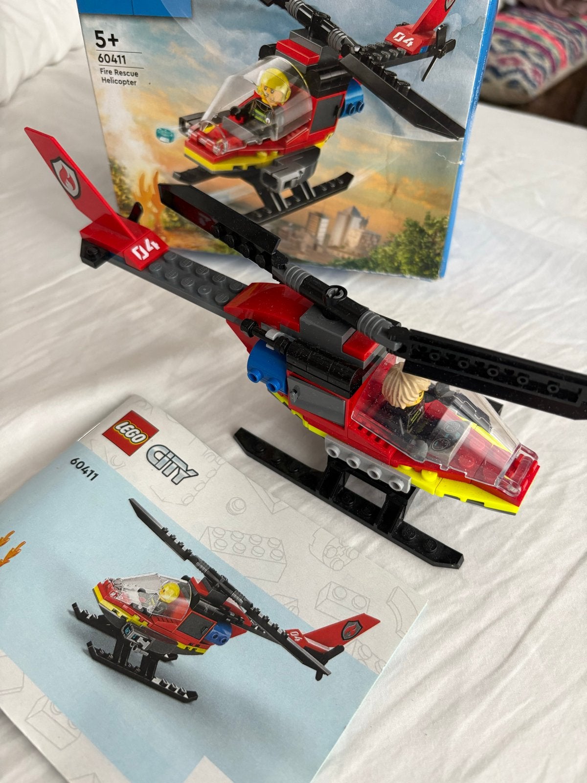 Lego City 60411 Brandweer Reddingshelikopter, Ophalen of Verzenden, Zo goed als nieuw