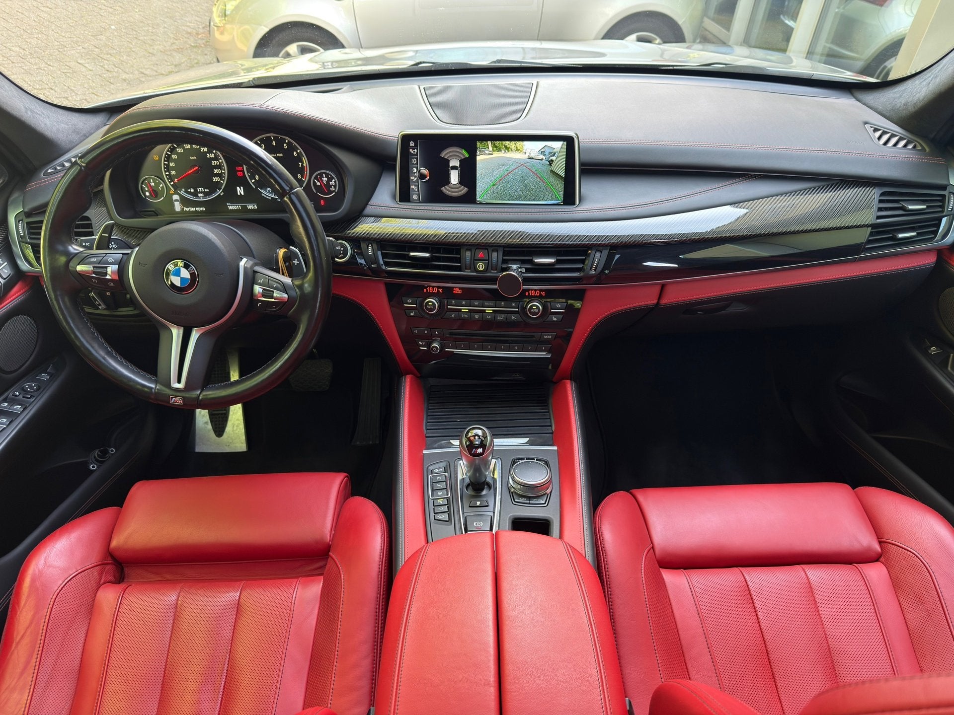 BMW X5 M l Hamann l Pano l Rood Leder l Memory l Camera l St, Auto's, BMW, Automaat, Gebruikt, 4395 cc, Leder