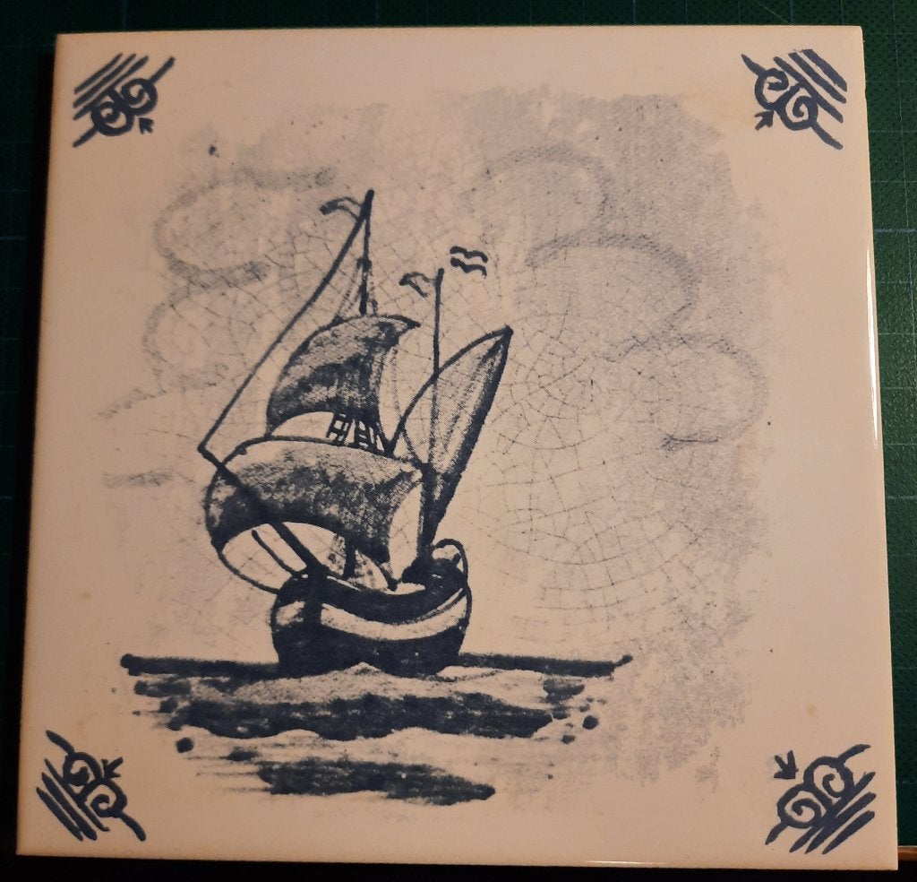 Set van 2 Vintage Mosa Delftse Wandtegels, Antiek en Kunst, Ophalen of Verzenden
