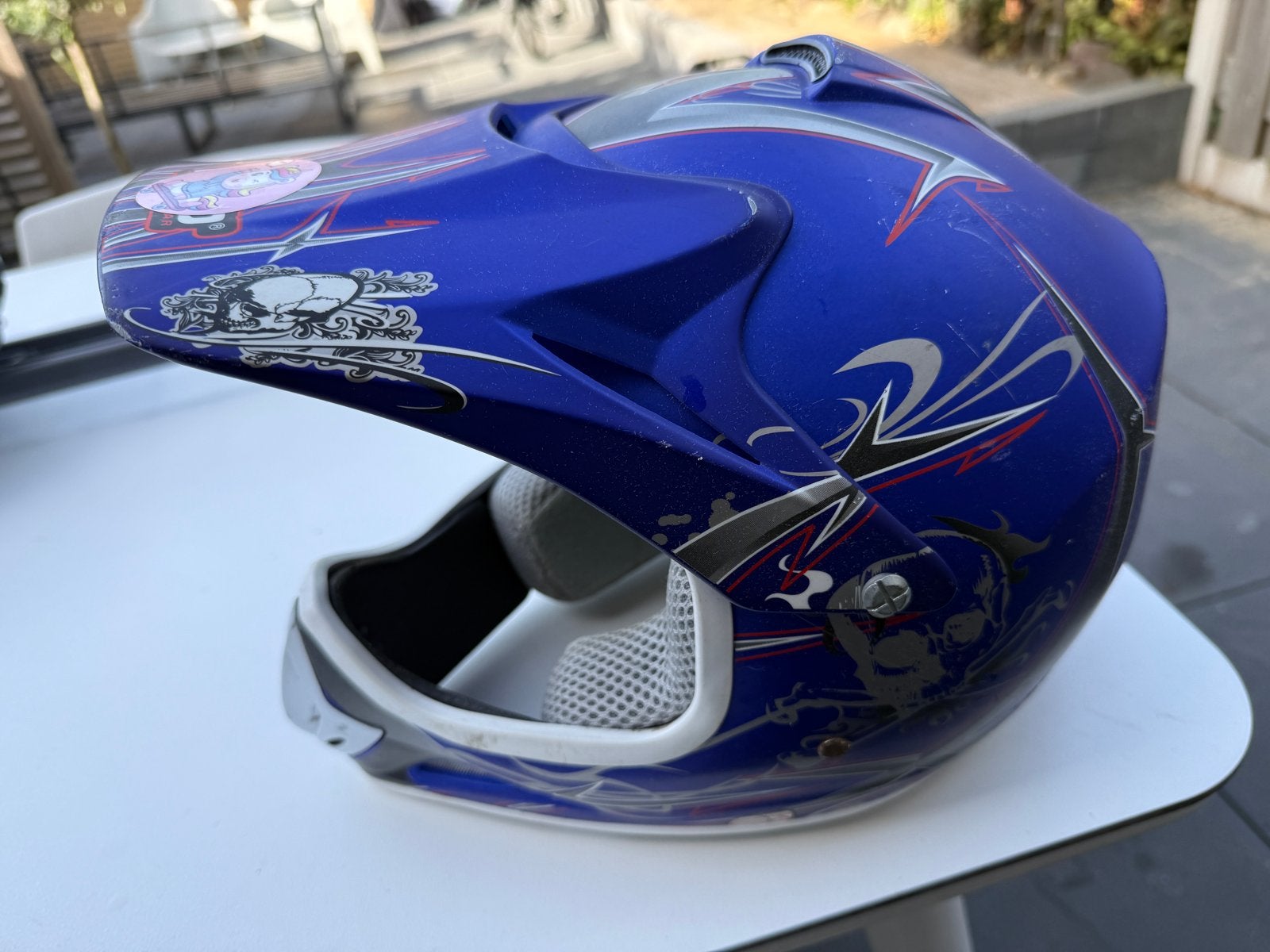 Blauwe Offroadhelm voor Kinderen - Maat xs 49-50, Overige merken, M, Kinderen, Offroadhelm
