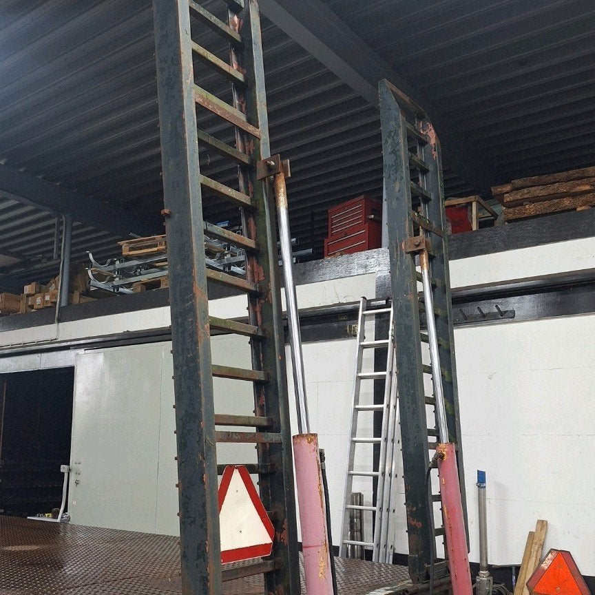 Zware oprijplaten, Dieplader oprijwagen, Ophalen, Gebruikt, IJzer