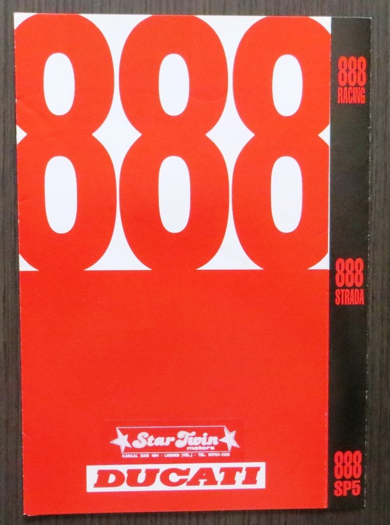 Folder Ducati 888 Strada + SP5 - ca 1994 - 8 blz, Verzenden, Ducati