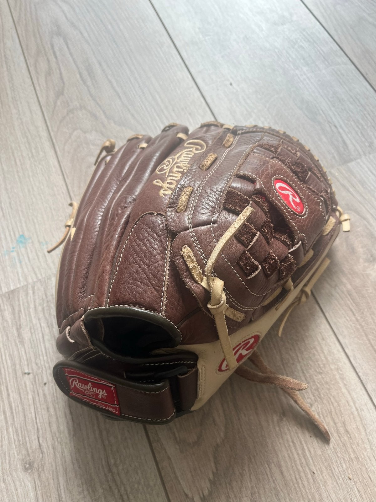 Rawlings C130FP 13 inch softball / honkbalhandschoen, Sport en Fitness, Honkbal en Softbal, Ophalen of Verzenden, Gebruikt