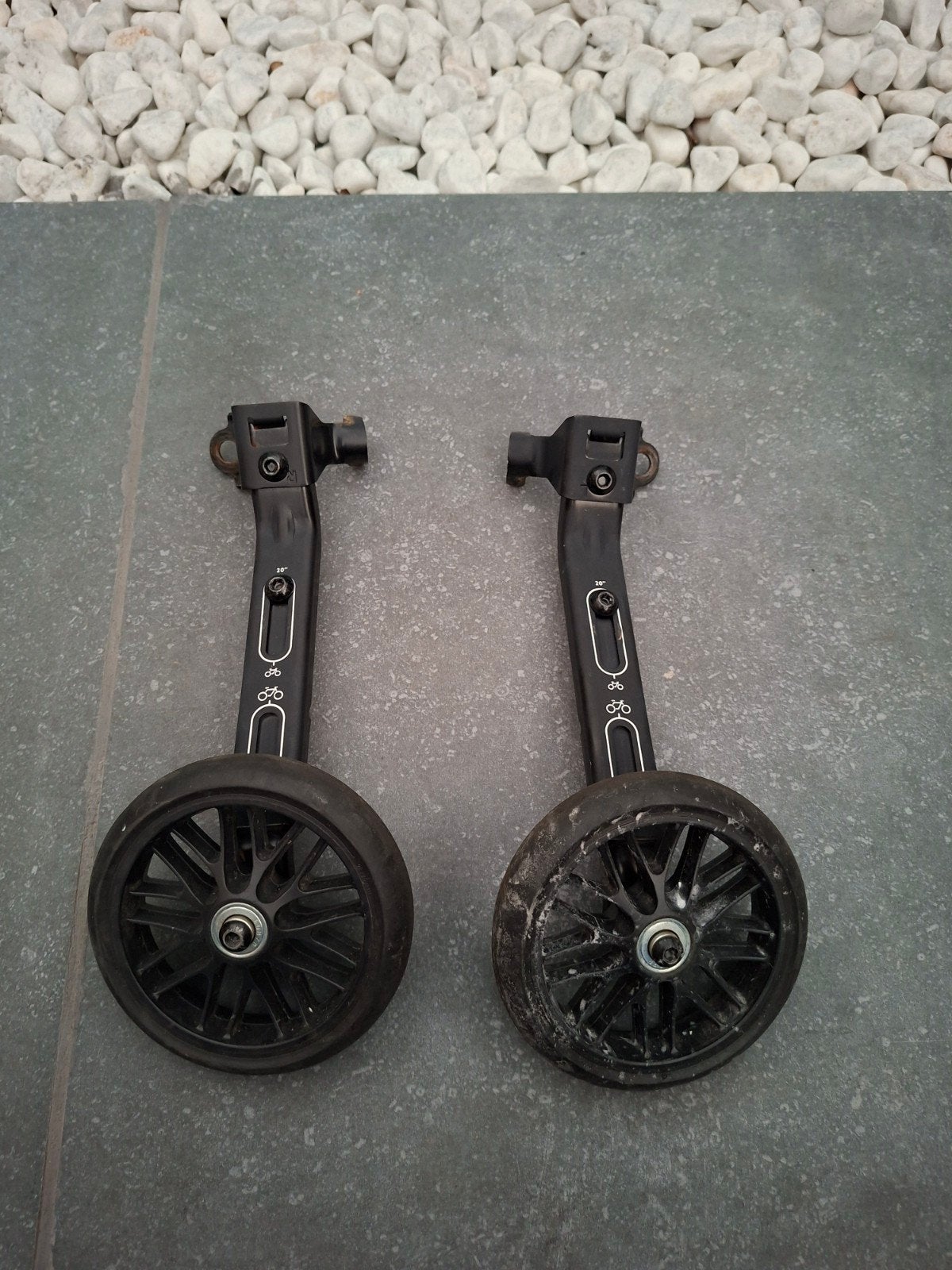 20 tot 24 inch zijwieltjes van Decathlon - Gebruikt, Ophalen, Brompton, Overige typen, Staal