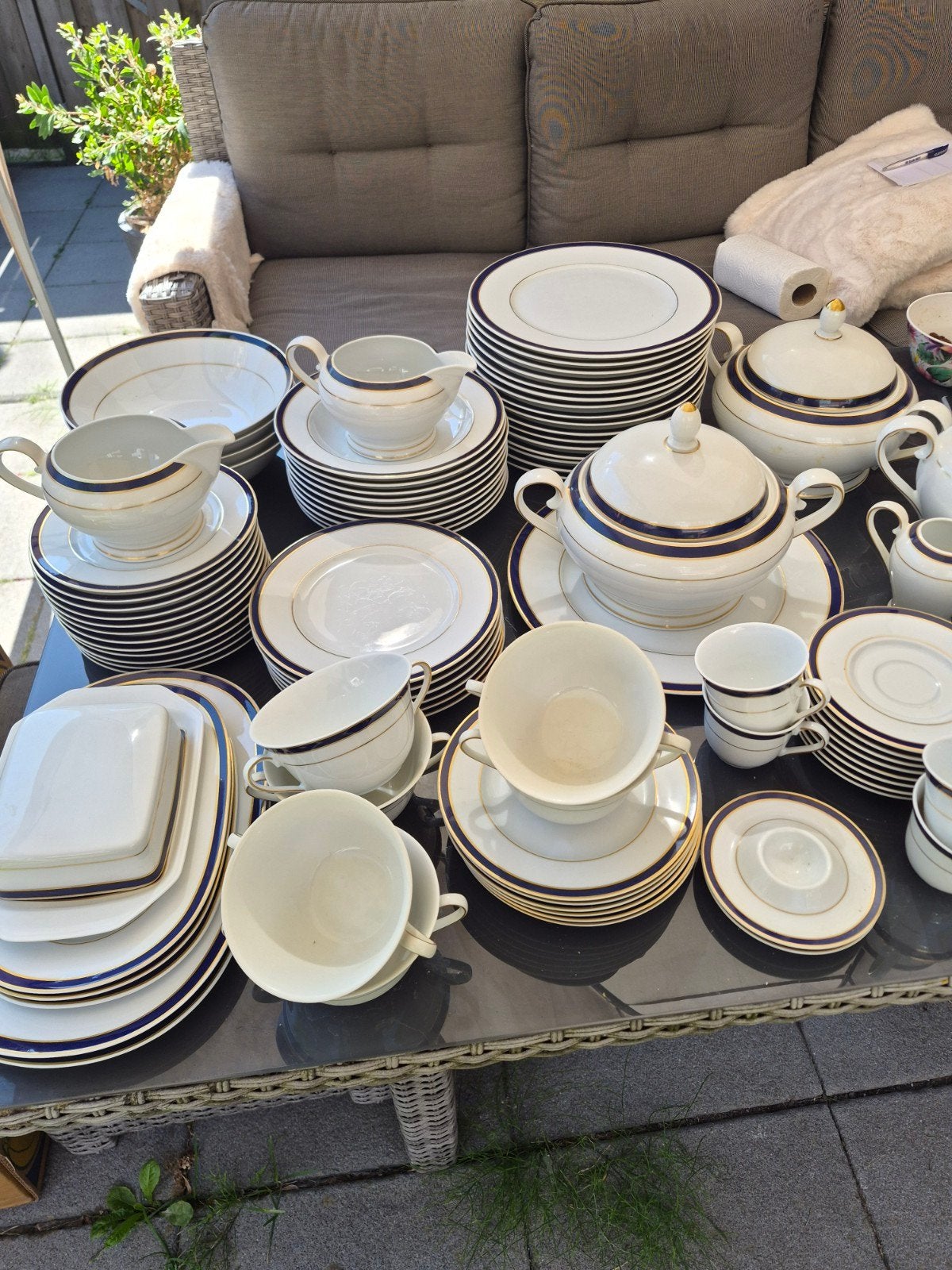 Uitgebreid Tweedehands Servies - Imperial Blue, Ophalen, Gebruikt, Overige merken, Klassiek