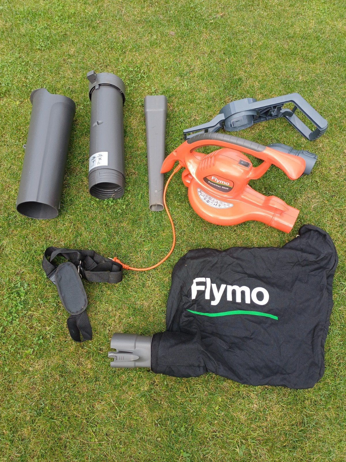 Flymo PowerVac 3000 Bladblazer/Bladzuiger 3-in-1, Ophalen, Gebruikt, Met opvangzak, Handgedragen