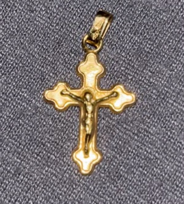 Gouden kruis 18k 1,4gr, Ophalen of Verzenden, Zo goed als nieuw