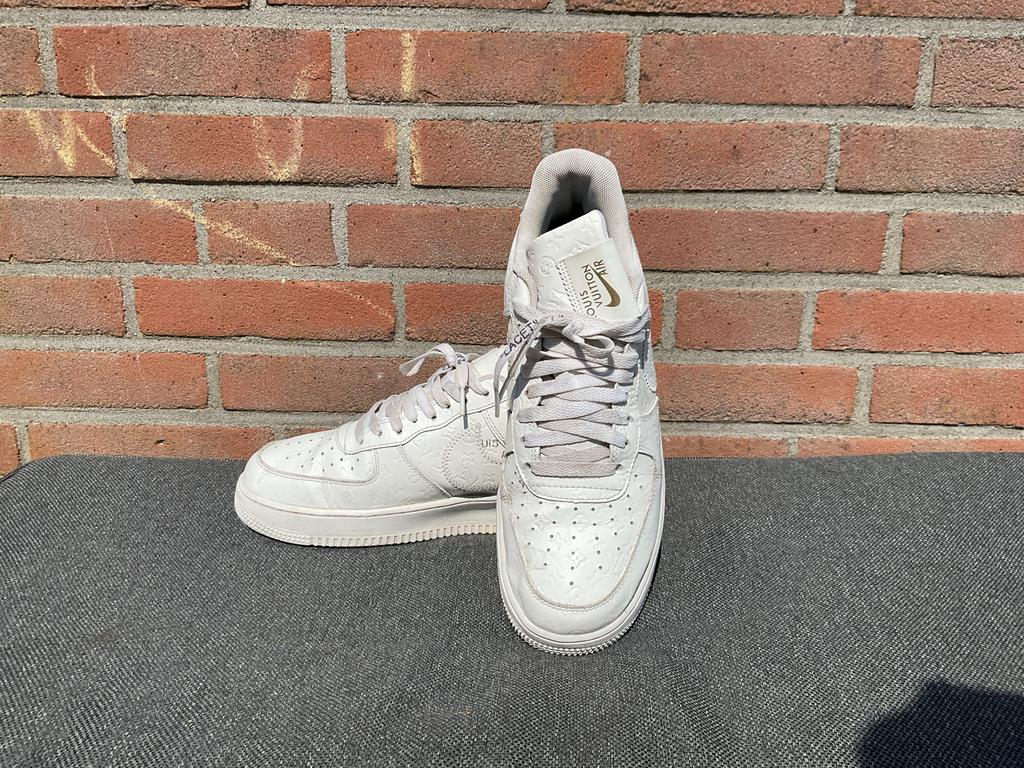 Louis Vuitton x Nike Air Force 1 Low White Maat 43, Ophalen, Wit, Sneakers of Gympen, Gedragen