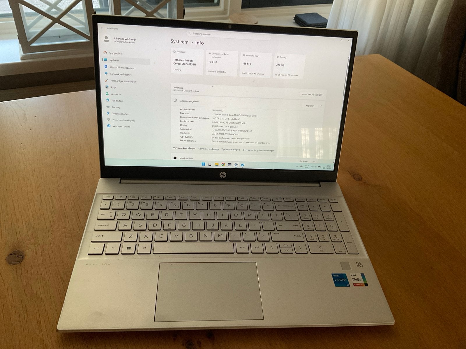 HP Pavilion Laptop 15-eg2xxx - i5-1235U, 16GB RAM, 477GB SSD, Computers en Software, Ophalen, Met videokaart, 2 tot 3 Ghz, Zo goed als nieuw