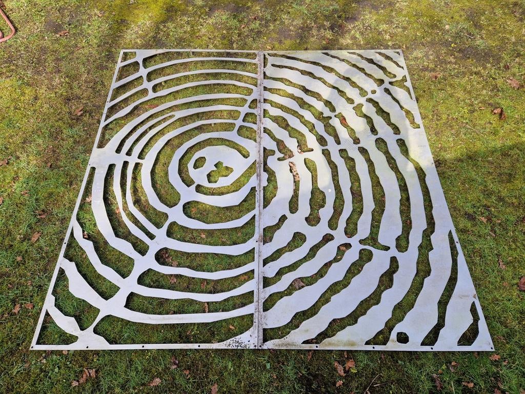 Metalen ornament 200 x 200 CM wanddecoratie tuindecoratie, Ophalen, Gebruikt, Overige metalen