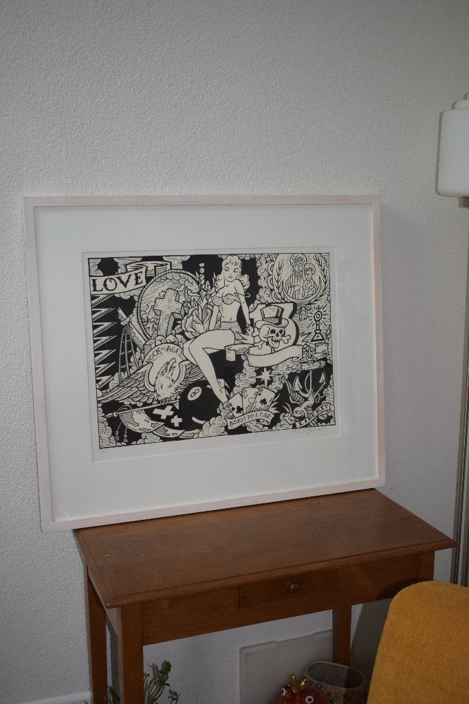 Henk Schiffmacher - Pin - Up - Zeefdruk, Antiek en Kunst, Zeefdruk, Gelimiteerde oplage, Overige onderwerpen, Ophalen of Verzenden