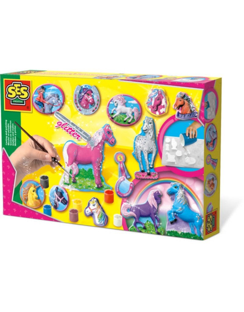 SES: Gips Gieten: Glitter Paarden, ., Nieuw, Ophalen of Verzenden, .