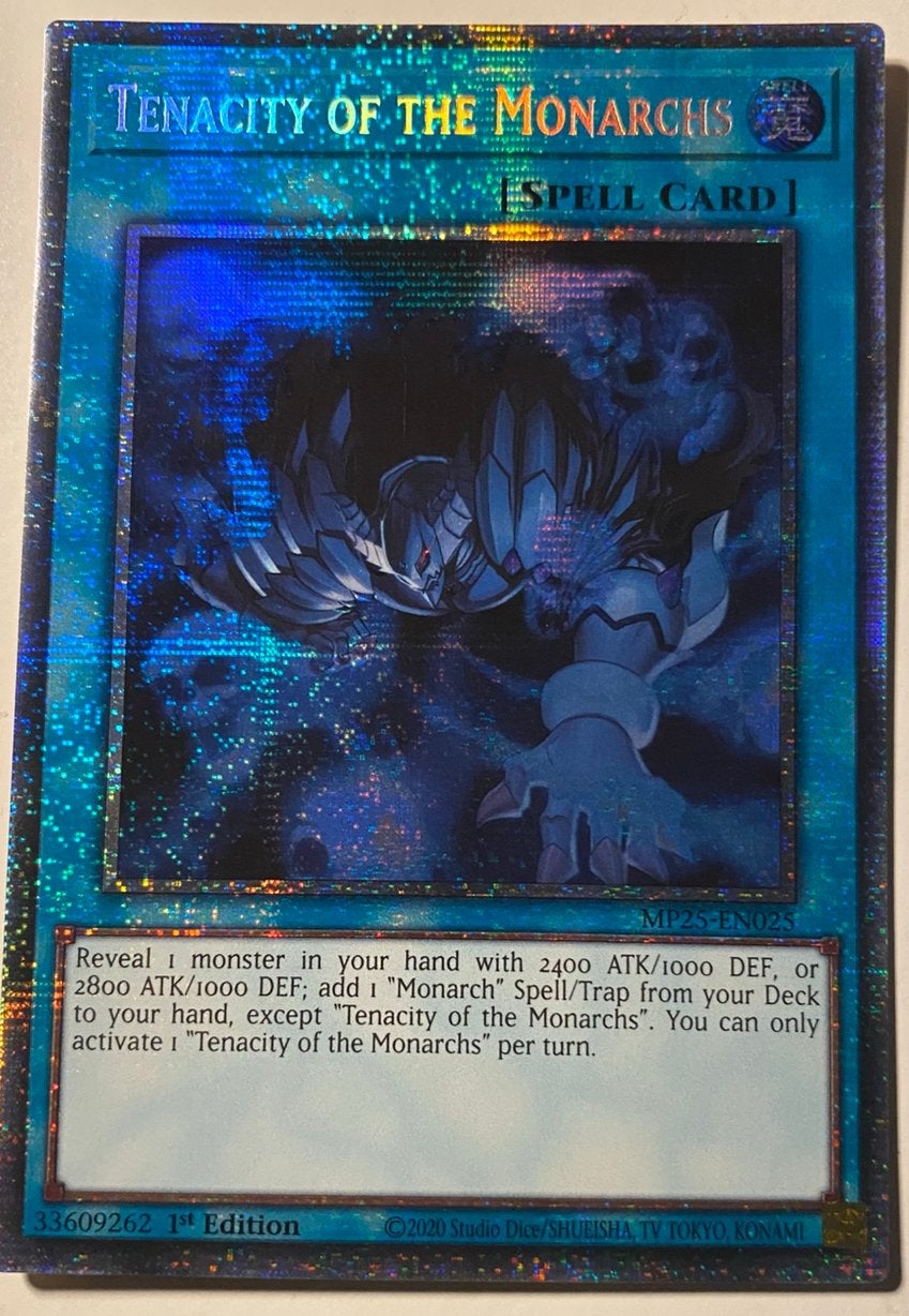 Yu-Gi-Oh! Tenacity of the Monarchs MP25 1st Starlight Rare !, Ophalen of Verzenden, Zo goed als nieuw, Losse kaart, Foil