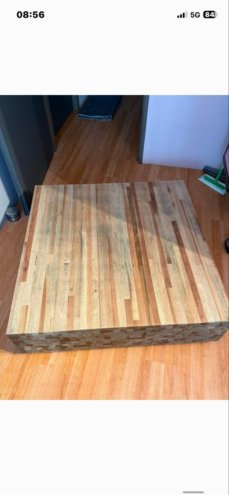 Aulia design Henk Vos salontafel by Linteloo, Gebruikt, 100 tot 150 cm, Vierkant, Minder dan 50 cm