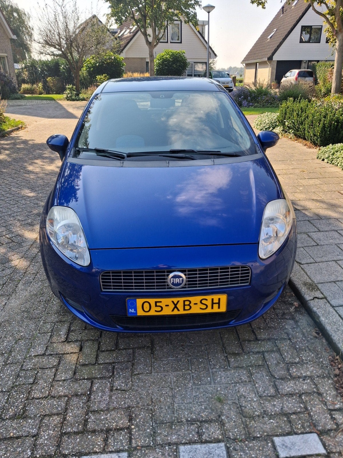 Fiat Punto 1.4 5DR Grande AUT 2007 Blauw, Auto's, Stof, 40 €/maand, 4 cilinders, Origineel Nederlands