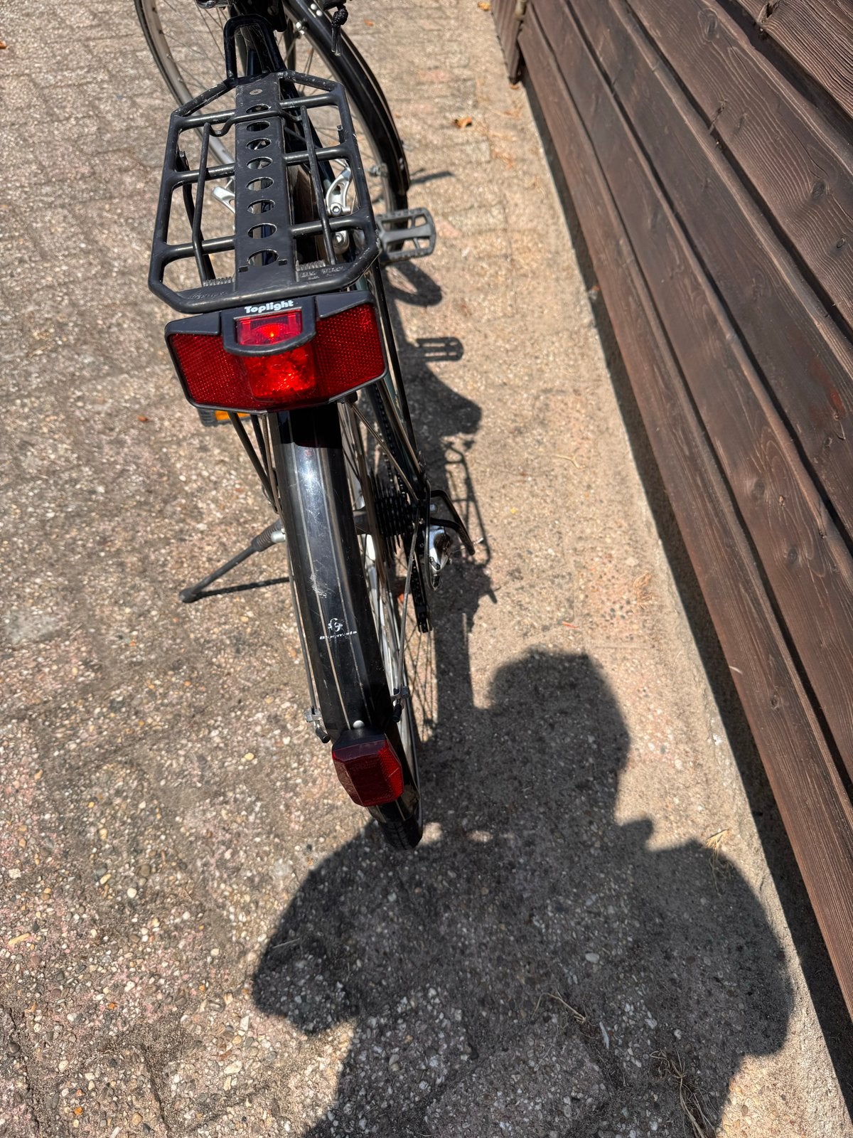 BMW fiets met versnellingen en bagagedrager, Gebruikt, Velgrem, Versnellingen, 53 tot 57 cm