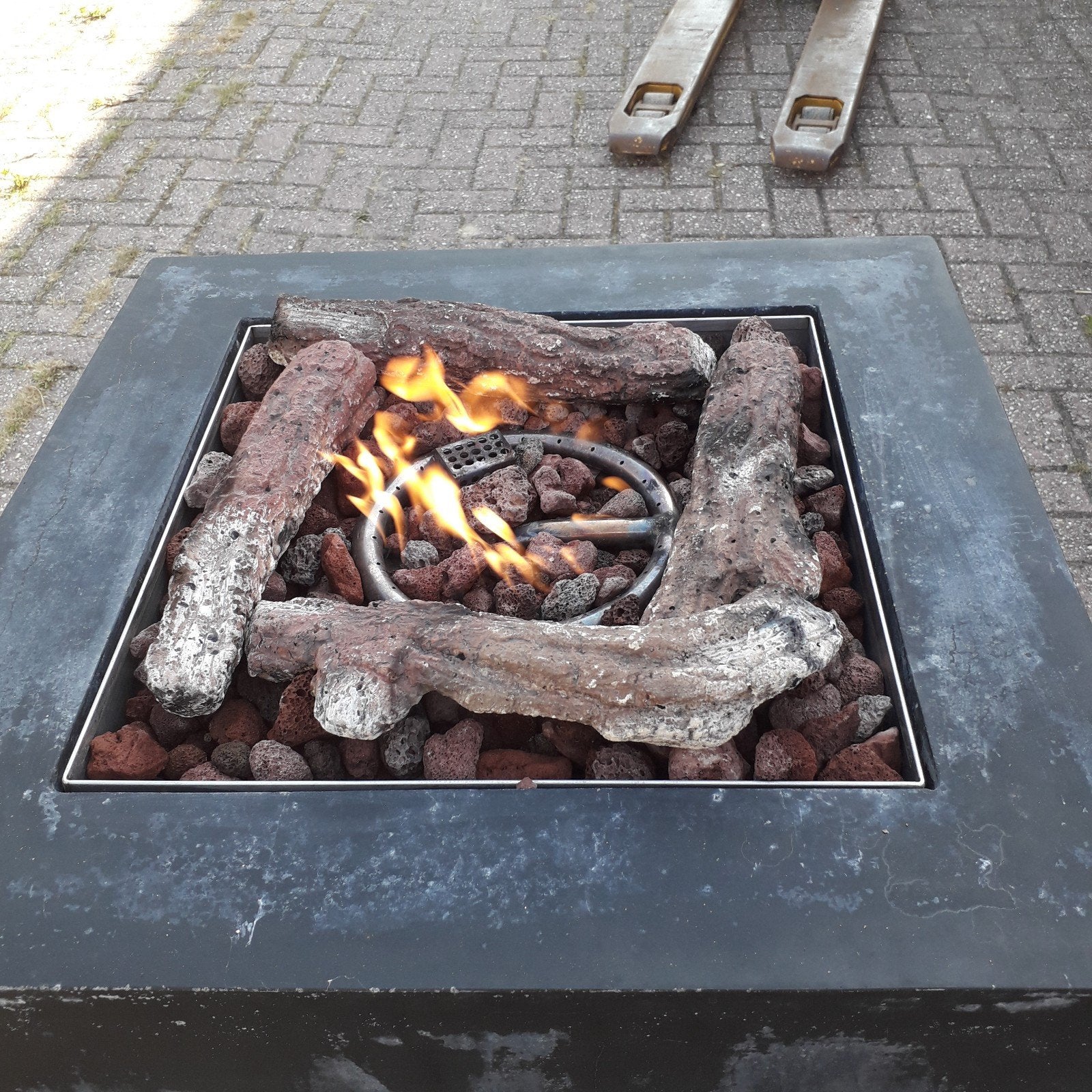 Cosi Fires vuurtafel op gas met gasfles en hoes, Tuin en Terras, Ophalen, Gebruikt