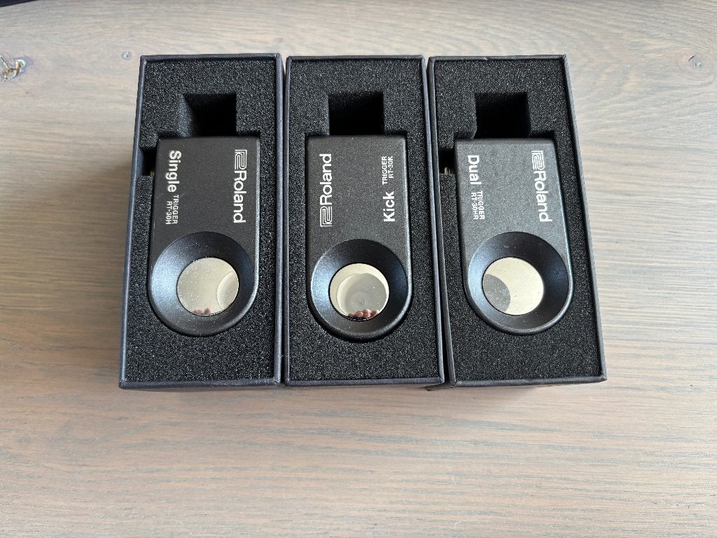 Roland drum triggers RT-30H, RT30HR en RT-30K, Ophalen of Verzenden, Zo goed als nieuw, Roland, Elektronisch