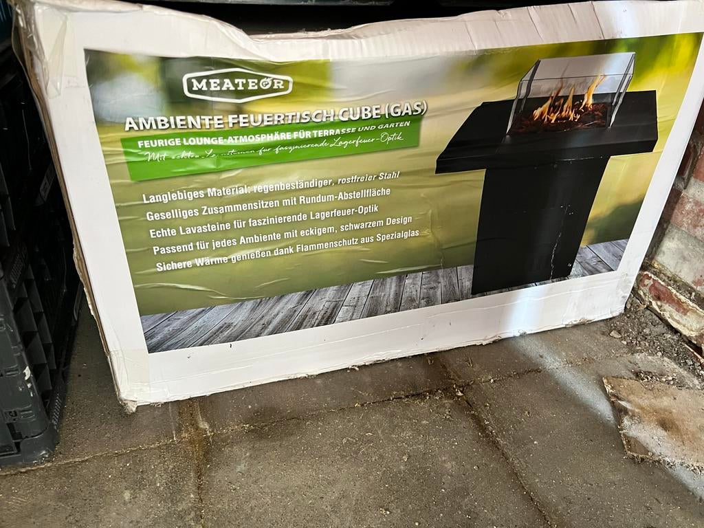 Meateor Ambiente Feuertisch Cube (Gas) - Nieuw in doos, Ophalen of Verzenden, Nieuw