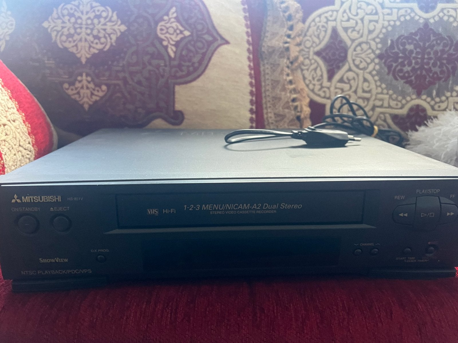 Mitsubishi HS-851(E) VHS Hi-Fi Stereo Videorecorder, Ophalen of Verzenden, Gebruikt, VHS-speler of -recorder