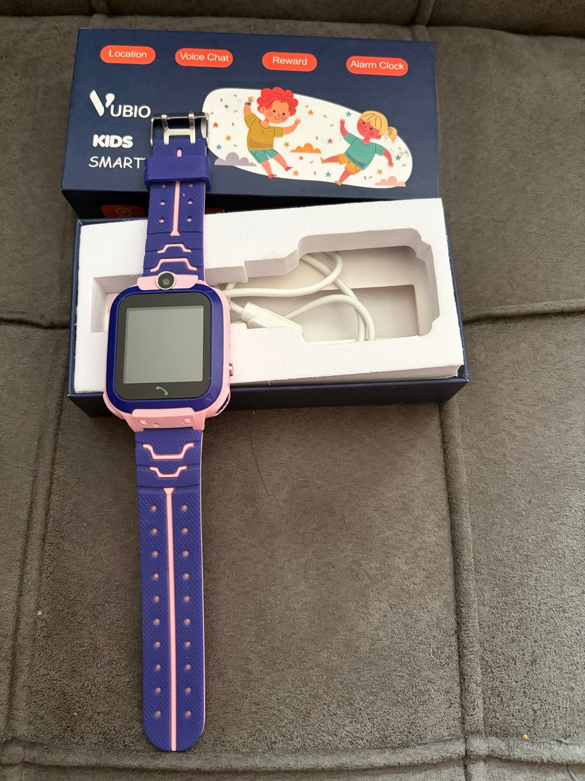 Vubio Kids Smartwatch - Roze/Blauw met GPS en Bellen, Ophalen of Verzenden, Zo goed als nieuw, Meerkleurig, Jongen of Meisje