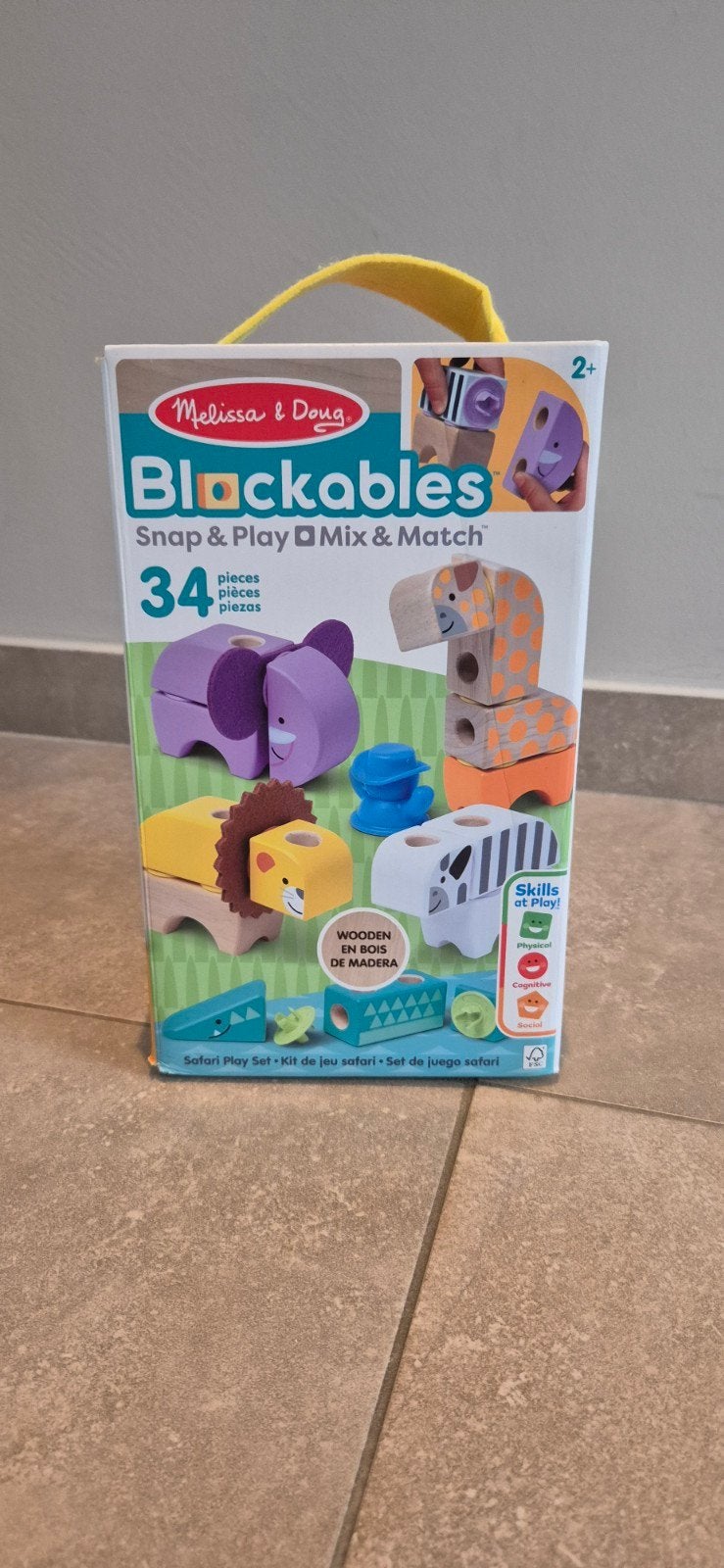 Melissa & Doug Blockables Safari Speelset, Ophalen of Verzenden, Zo goed als nieuw, Overige typen